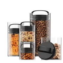 유리 진공 원두 보관 밀폐용기 프리파라 세트 5개 구성, 미디엄 톨1 미디엄 숏1 스몰 톨1 스몰 숏2