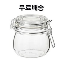 [이케아] KORKEN 코르켄 보관용기0.5L/유리용기/밀폐용기/유리병/조미료통/보관함, 유리_002.135.44