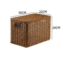 라탄서랍장 라탄 빈티지 안방 다용도실 와이드 작은 kens 북유럽 대형 수납함 서랍장, 암갈색 36×22×2324cm 플립 박스, 센토