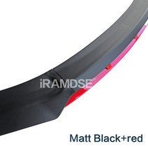 에어댐 사이드스커트 바디킷 립댐 프론트립 튜닝 앞 범퍼 스포일러 보호 플레이트 lip for audi a4 b8 s4 2008-2013, 매트 블랙 레드