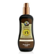 오스트레일리안 골드 스프레이 젤 썬스크린 브로드 스펙트럼 SPF 15 윗 인스턴트 브론저 237ml/8oz