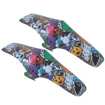 몬스터벌크 흙막이 사이클링 리어 머드 가드 어린이 자전거 전면 Mtb 산악 펜더 2 개, 01 Colorful