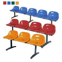 이동형-연결 장의자-낮은등받이 3인/4인/5인 야구장 휴개실 야외, 녹색