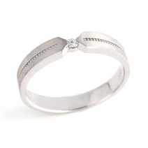 18K 삼각 로렛트 2.25mm 원큐빅 남성 반지 DNM32707