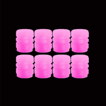 타이어 밸브캡 자동차 발광 밸브 캡 형광 녹색 파란색 밤 빛나는 바이크 오토바이 자전거 휠 스타일링 허브 야광 장식, 15 16PCS Pink