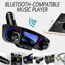 카오디오블루투스D스크린 ux 변조기 FM 송신기 블루투스 4.0 핸즈프리 자동차 키트 오디오 MP3 플레이어 w/, 01 black