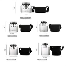 대용량물병 헬스 물통 대용량 휴대용 보로실리카 글라스병 차 인퓨저 필터 야외 물컵 여행용 메이커 텀블러, [03] 750ml