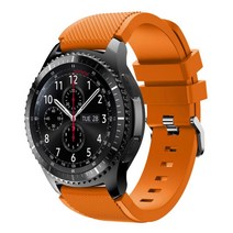 스마트 워치 액세서리 용 빠른 릴리스 실리콘 스트랩 장비 팔찌 기어 S3/Galaxy Watch 46mm에 적합합니다., 주황색
