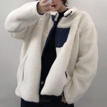 헤이슈 루즈핏 양털 집업 여성 후리스