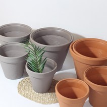 홈플랜츠 DBC 플라스틱 대형 토분질감 북유럽 모던 초대형화분 벽화분 벽걸이 공중 화분, Terra cotta(황토색)