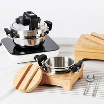 인덕션 스텐 통3중 압력솥, [단품] 1L 압력밥솥(1~2인용)-받침대( X ), 1개