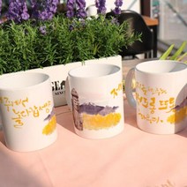 아트박스/꾸밈 ce254-디자인머그컵4p-제주도캘리, 본품