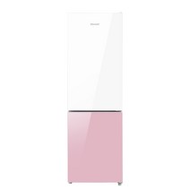 캐리어 클라윈드 KRNC312PSM1 312L 파스텔 글램글라스 핑크 콤비냉장고