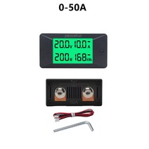 DC 0-300V 100A 전압계 전류계 전력계 디지털 LCD 암페어 에너지 다기능 배터리 테스터, 01 0-50A
