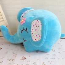 코끼리인형 코끼리쿠션 애착쿠션, 블루