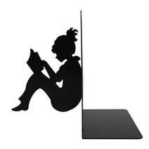 [더자몽] 책읽는소녀 북엔드/에펠탑/자유의 여신상/ 철제책꽂이/ 북스탠드/ 철제선반/ 2개세트/ 데스크용품, 에펠탑-옐로우(2p 1set)