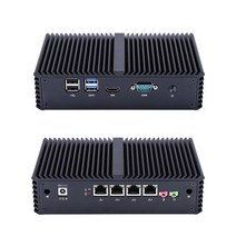 Qotom 미니 PC 4 lan 코어 i3 i5 i7 Opnsense 방화벽 팬리스 Linux 우분투 서버 컴퓨터 Q355G4, 03 Q330G4  i3-4005U, 06 8G RAM 64G SSD