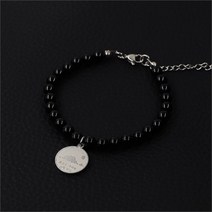 [셀러허브쥬얼리] [벨가] 오닉스 6mm 독도 후원 태극기 팔찌