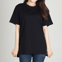 비컨셉트 무지 기본 면 20수 라운드 레이어드 반팔 티셔츠
