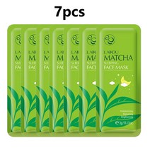 미스트 얼굴수분공급 Laikou 7pcs 모이스춰 라이징 페이셜 마스크 안티 링클 하이드레이팅 슬리핑 페이스 시트 마스크 브라이트닝 나이트 페이스 마스크 안티 에이징, 말차