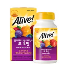 얼라이브 원스데일리 포 우먼 멀티 비타민, 60정, 110개