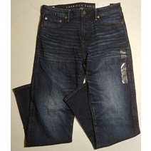 새상품 택있음 아메리칸 이글 남성 에어플렉스+ 오리지널 스트레이트 다크니스 진【38 x 32】G249 미국 진