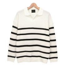 스콰즈 니트티 SPZ006 4COLOR 남여공용 니트 긴팔 단가라 티셔츠 시밀러룩