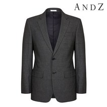 앤드지 95 100사이즈 남성 그레이 모혼방 체크 슬림핏 투버튼 자켓