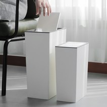 Gosun 사무실 식당 깔끔한 모던 인테리어 선물 사각 쓰레기통, 1개, 슬림라인 휴지통 미니뚜껑형