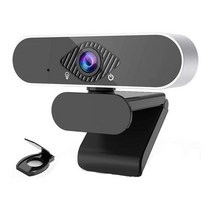 웹캠 풀 HD 1080p 스트리밍 웹 카메라 용 마이크 포함 360 회전식 미니 Usb 노트북 Pc 게이머 교육용, 검은색