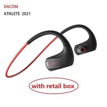 골전도이어폰 original dacom 선수 헤드셋 터치 제어 헤드폰 ipx7 방수 스포츠 스테레오 달리기 무선이어폰, 새로운 빨간 소매 상자