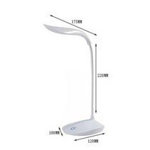 스탠딩 노트북 책상 LED 데스크 램프 Foldable 터치 테이블 B 전원 라이트 나이트 디밍 휴대용 스터디 룸, 03 WHITE