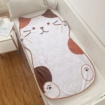 호텔침구 귀여운 고양이 플란넬 플러시 담요 155x88CM 동물 모양 여름 에어컨 수면 사무실 낮잠 어린이