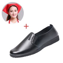 주방 안전화 바리스타 신발 레스토랑 여성 요리사 매점 오일 방지 미끄럼 호텔 웨이터 내마모성 작업 머리 스카프 보내기
