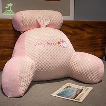 여름 왕홍 침대 머리 쿠션 허리 보호대 쿠션 대등받이 소파 쿠션 팥빙수 침대 책 침대 베개, 미디엄 사이즈 쿠션 + 헤드레스트【60×45×20cm, 아이스 콩팥 토끼 A타입