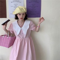 라운드 아방한 A라인 플레어 반팔 롱 면 주수 원피스 수입 민소매 오버핏 루즈핏 SY
