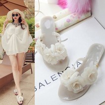 크룩스 남성 샌들 여름 여성 슬리퍼 외부 비치 신발 꽃 숙녀 젤리 sandalias mujer