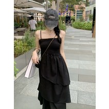 휴양지원피스 오프숄더원피스 아일렛원피스 블랙 나시 캉캉 언밸런스 쉬폰 베이지 빅사이즈 루즈핏