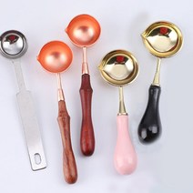 실링왁스 스푼 스테인 원목 컬러 씰링왁스, 원목핑크스푼