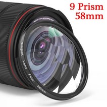 KnightX 프리즘 렌즈 캐논 eos 소니 니콘용 CPL UV ND 필터 카메라 액세서리 FX 49mm 52mm 58mm 67mm, 58mm 9 Prism_Add Handle-Tripod