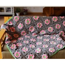 브랜드없음 핸드메이드뜨개모티브블랭킷