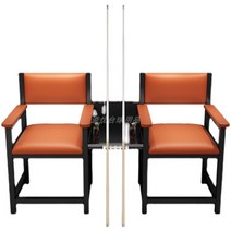 당구장 관람용 대기 의자 시트 소파 휴식 체어 당구대 큐대 거치대 나파가죽, 오렌지 (커피 테이블)