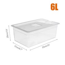 슬로우 쿠커 부품 교체 설치 sous vide 용기 뚜껑이 있는 11 리터 water tank bath for circulator sous vide culinary slow, 6리터