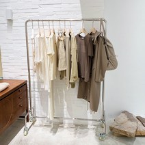 명품옷 전시용 철제 케이블 행거 의류매장 옷가게, 길이 100 가로 40 높이 150