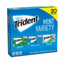 Trident 트라이던트 무설탕 민트 혼합팩 24개입 20팩