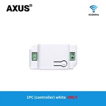무선리모컨 누워서불끄기 AX RF 433Mhz 스위치 무선 벽 86 패널 송신기 안전 AC 110V 220V 조명 램프 릴레이 인터럽터, 1RF