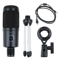 마이크스텐드 노트북 USB 콘덴서 녹음 스튜디오 마이크 유튜브 Skype 게임 사운드 카드 홀더 스탠드 전문, [01] Condenser Microphone
