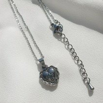 써지컬 스틸 십자가 볼드 하트 엔틱 목걸이