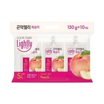 청정원 달달구리 라이틀리 곤약젤리 복숭아 간편식 150g 10개입 쫀득쫀득 야식 어른 회사간식, 9세트