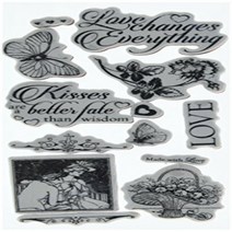 Graphic 45 Mon Amour 3 Cling Stamps, 1